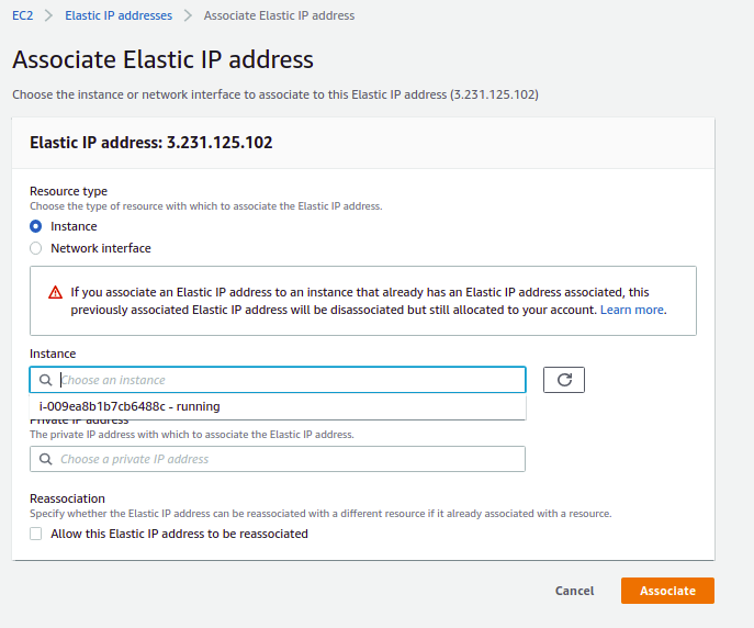 AWS Elastic Ip