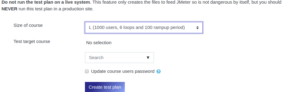 moodle jmeter load test plan